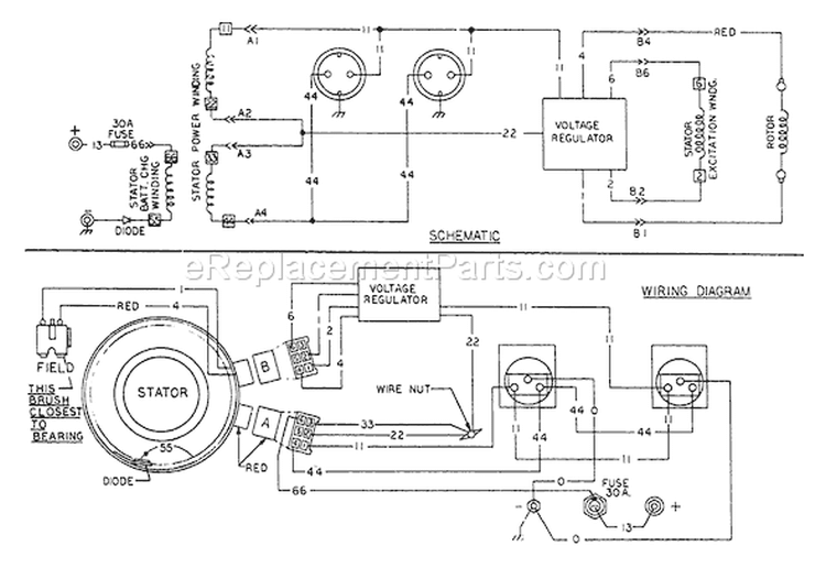 Page H Diagram and Parts List for 8716-0  Briggs and Stratton Generator
